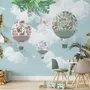 Hot Air Balloons in the Blue Sky Wallpaper Mural