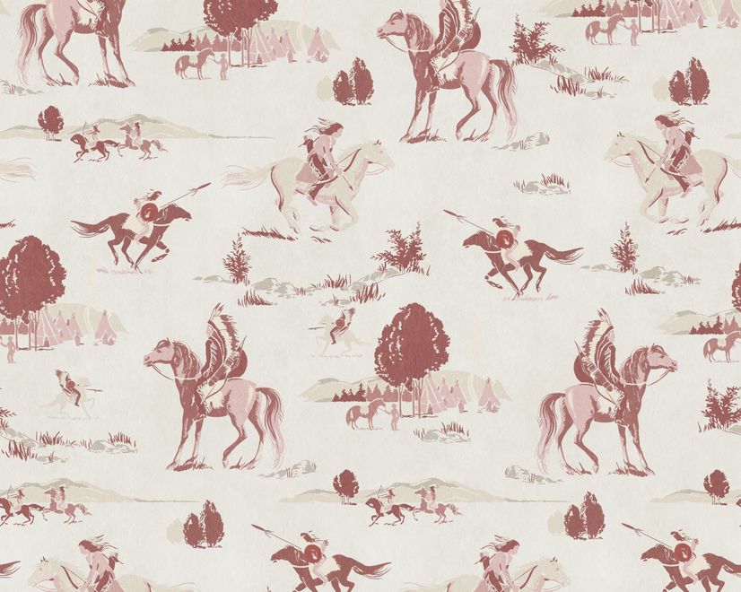 Retro Western Cowboys Wallpaper Mural