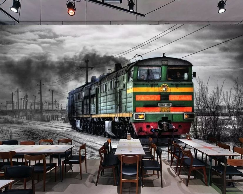 Vintage Railway Wallpaper Mural