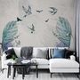 Birds and Feathers Wallpaper Mural
