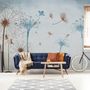 Vintage Dandelion Floral Wallpaper Mural