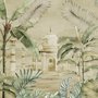 Taj Mahal and Vintage Leaf Wallpaper Mural