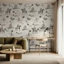 Retro Western Cowboys Wallpaper Mural
