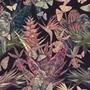 Tropical Birds on Branch with Butterflies Wallpaper Mural