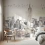 Monochrome Charcoal New York City Wallpaper Mural