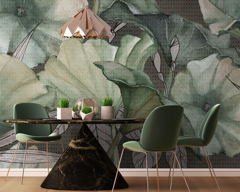 Lotus Leaf Wallpaper Mural