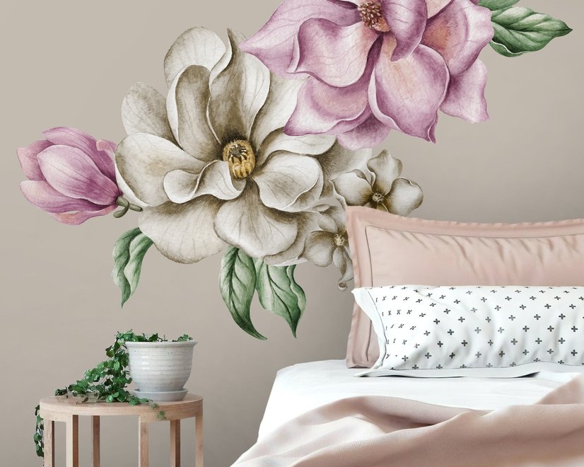 Large Garden Flowers Wall Sticker Decal