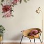 Soft Red Peony Floral Wall Decal Sticker
