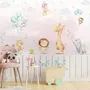 Kids Nursery Safari Animals Playing Wallpaper Mural