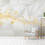 Geometric Yellow Trigon Pattern Wallpaper Mural