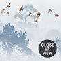Misty Forest with Birds Wallpaper Mural