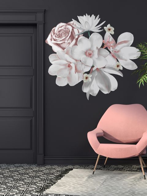 3D Blumen Weiß Gänseblümchen Lilie Orchidee Blumengestecke Wandtattoo