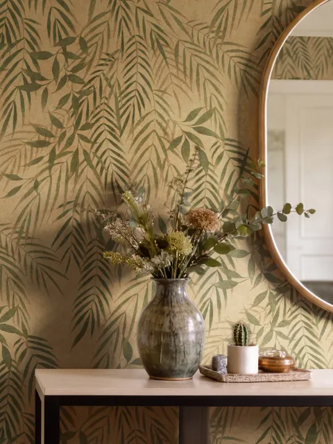 Vintage Tropical Leaves Botanical Wallpaper Mural