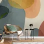 Abstract Geometric Shapes Paintbrush Art Wallpaper Mural