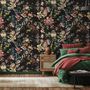 Art Nouveau Dark Floral Wallpaper Mural
