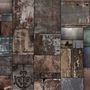 Dark Stone Wall Pattern Wallpaper Mural