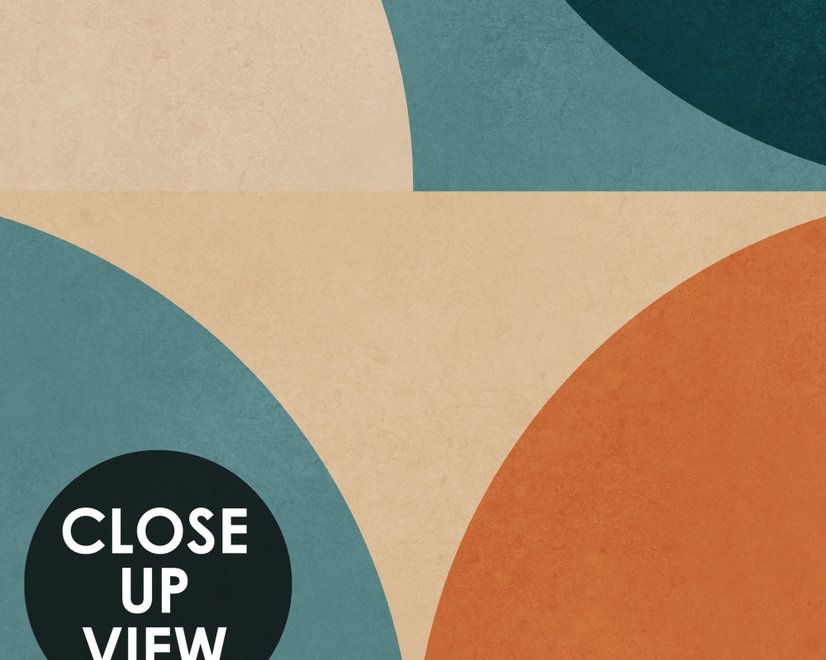 Retro Abstract Geometric Shapes Wallpaper Mural