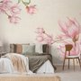 Aquarell Pink Magnolia Blüten Fototapete