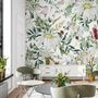 Bright Daisy Flower Bouquet with Green Leaves Wallpaper Mural