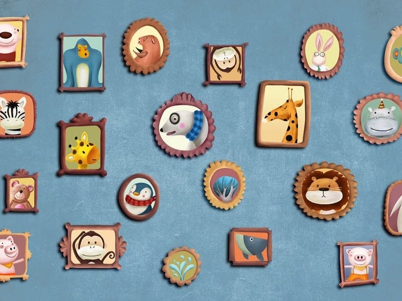 Kids Cartoon Photo Frame Wallpaper Mural