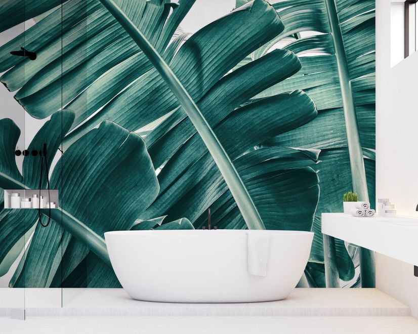 Tropical Palm Leaves Wallpaper Mural