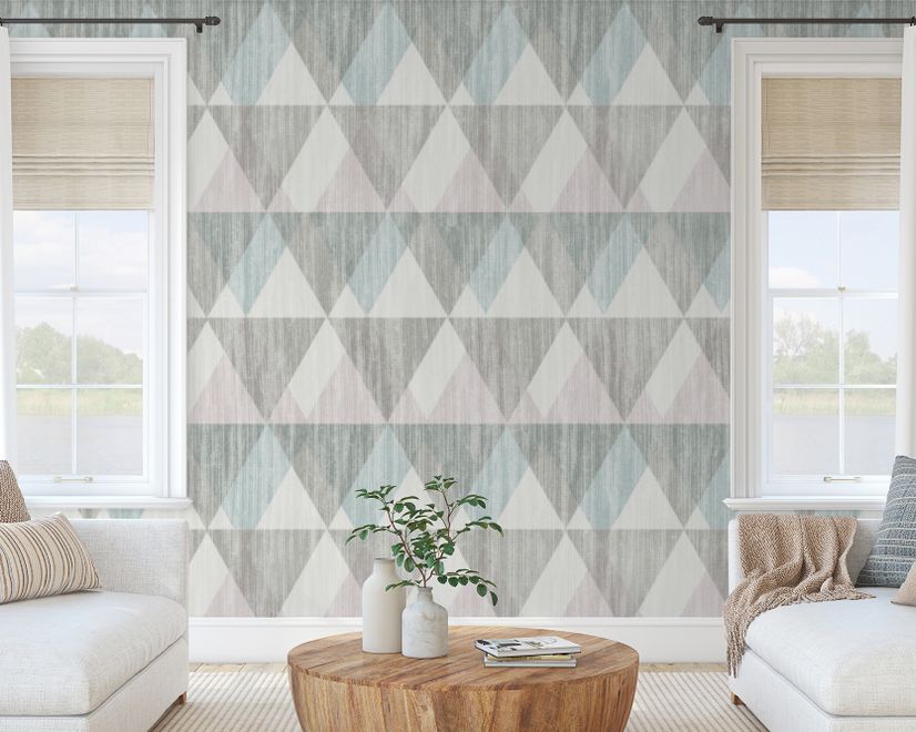 Trigon Geometric Shape Pattern Wallpaper Mural