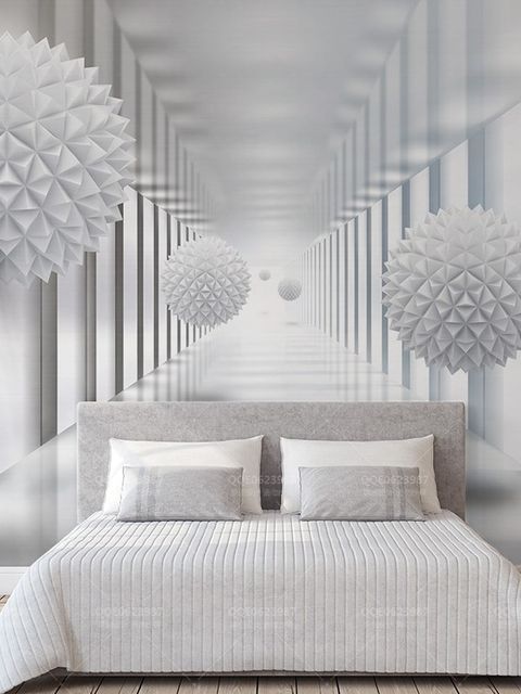 3D Look Abstract Corridor Wallpaper Mural
