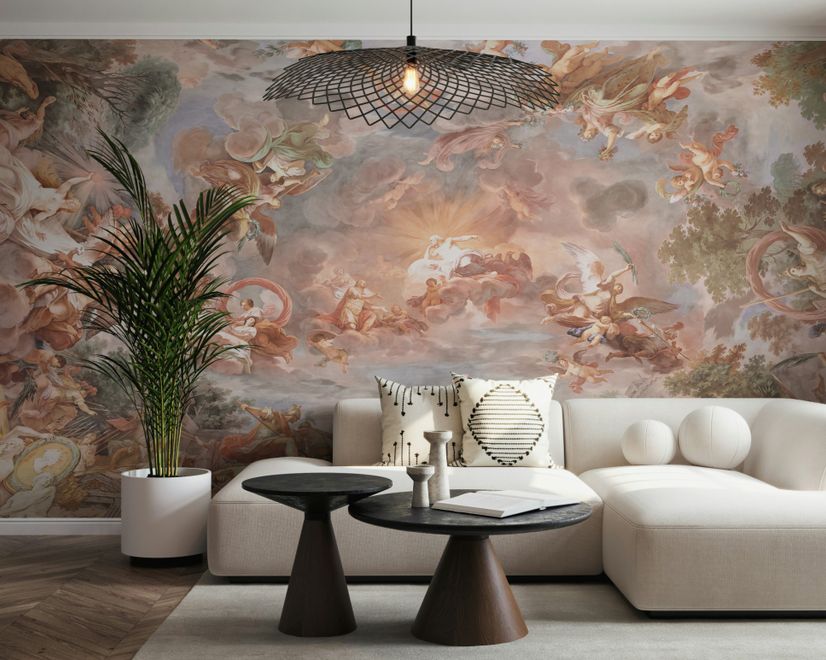 Renaissance Fresco Art Wallpaper Mural