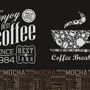 Coffee Mocha Typography Wallpaper Mural