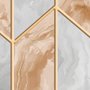 Schwarze Marmor-Fototapete mit goldenen Ornamenten