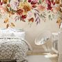 Vintage Pink Floral Wallpaper Mural