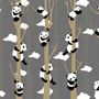 Cartoon Pandas with Tree Branches Wallpaper Mural