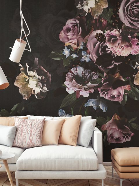 Papier peint panoramique rose foncé