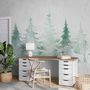 Watercolor Soft Palm Trees Wallpaper Mural