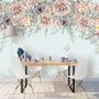 Papier peint panoramique fleurs de vigne sombre nostalgiques