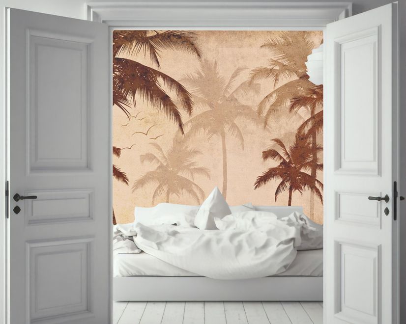 Nostalgic Palm Tree Wallpaper Mural
