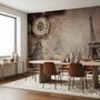 Vintage Eiffel Tower City Landscape Wallpaper Mural