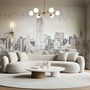 Monochrome Charcoal New York City Wallpaper Mural