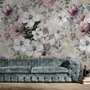 Watercolor Vintage Flower Wallpaper Mural