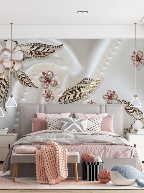 Pearl Flower Wallpaper Mural