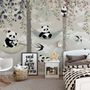 Nursery Panda Bear on Hammock Trees Wallpaper Mural