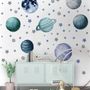 Watercolor Planets and Stars Wall Decal Sticker
