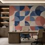 Retro Abstract Geometric Shapes Wallpaper Mural
