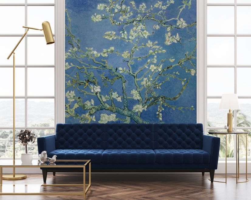 Papier peint panoramique Van Gogh, fleurs d'amandier