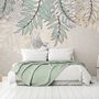 Hanging Soft Leaves Art Wallpaper Mural