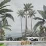 Papier peint forêt exotique bord de mer