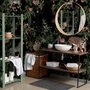 Papier peint panoramique de plantes botaniques sombres avec animaux
