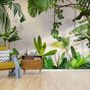 Papier peint panoramique réaliste des plantes de la jungle tropicale