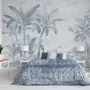 Monochrome Antique Jungle Landscape Wallpaper Mural