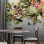 Papier peint panoramique floral hortensia vintage